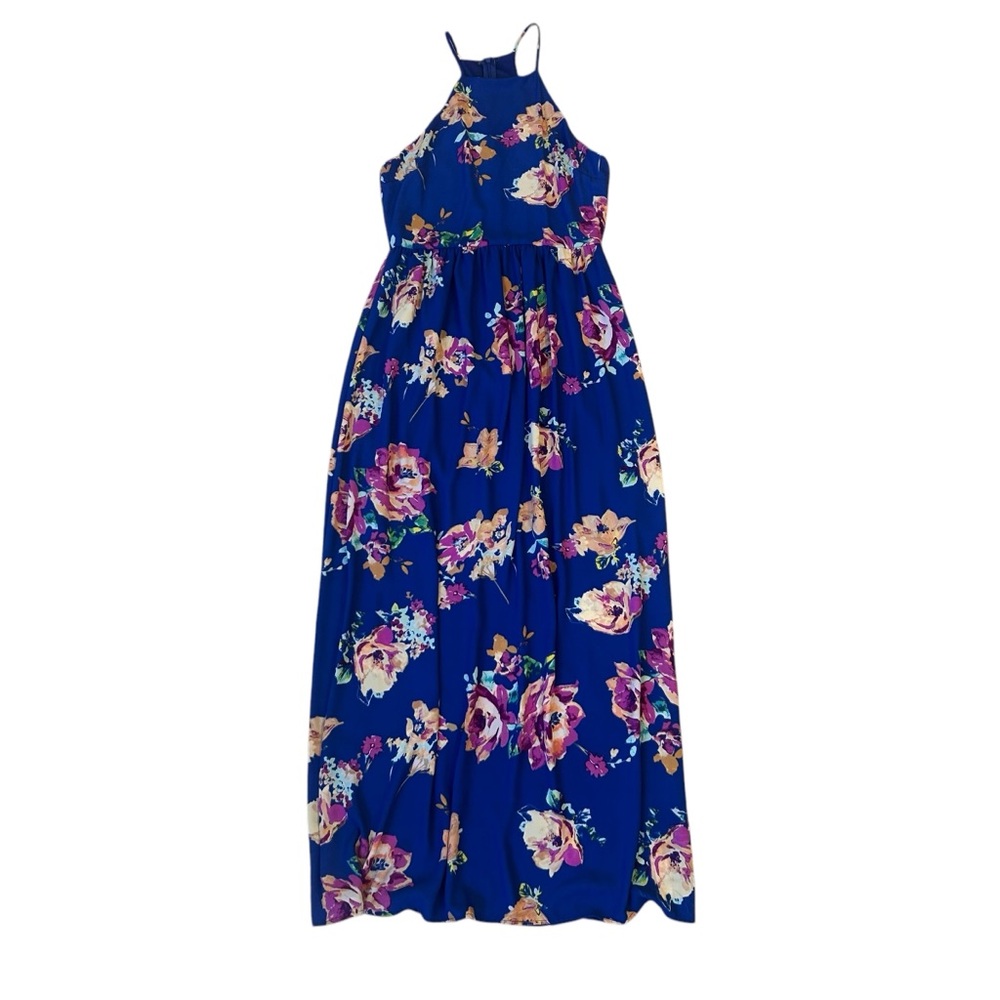 Floral Blue Maxi Dress